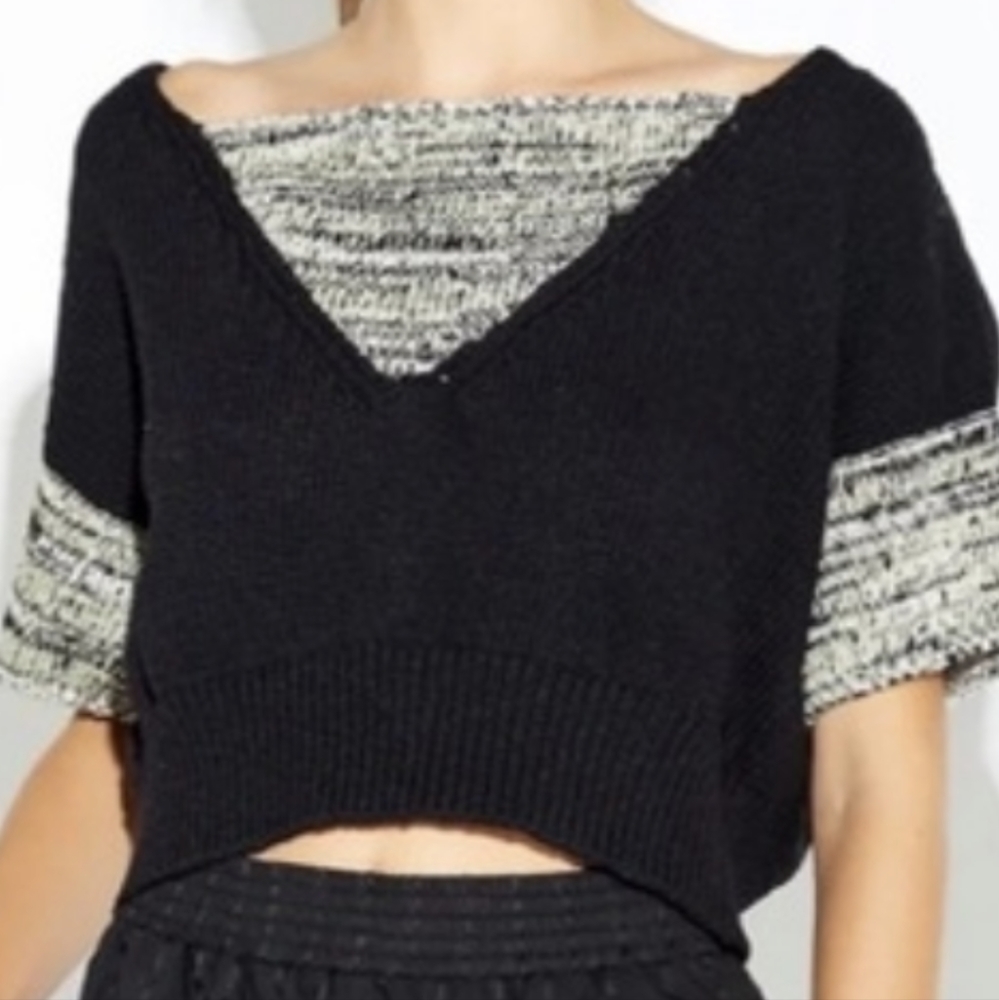 Callahan Crop Sweater Knit Top Size M